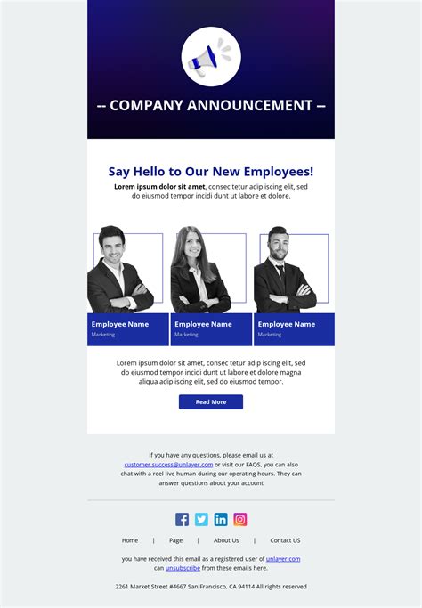 Email Announcing New Position