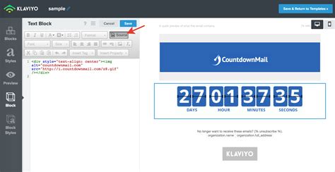 Email Countdown Timer Klaviyo