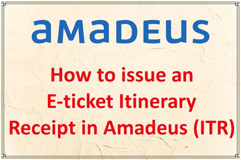 email e ticket amadeus