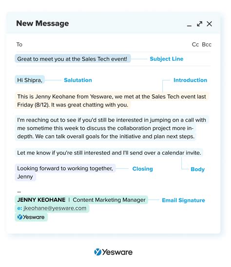 email format for work