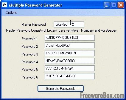 email generator and password