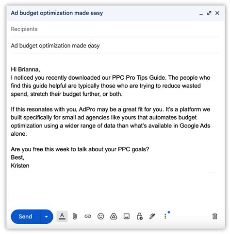 email introduction words