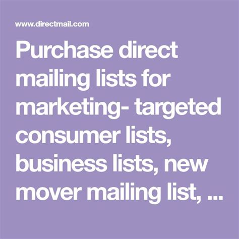 email marketing list purchase