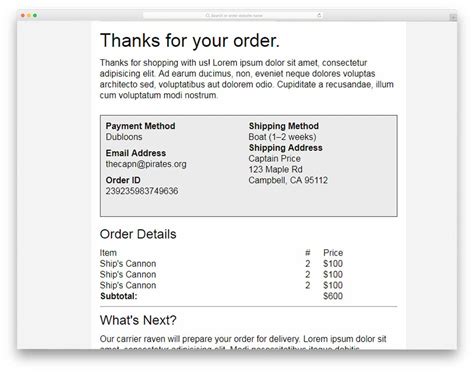 Email Order Form Template in 2020 Purchase order template, Purchase