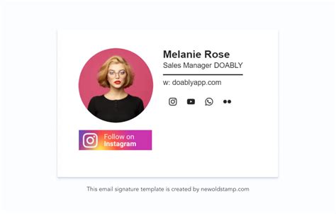 email signature ideas with social icons