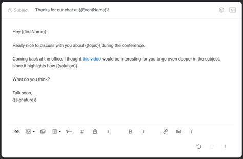 email template for follow up