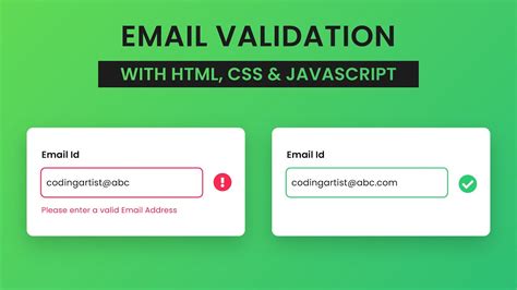 email validation code in js