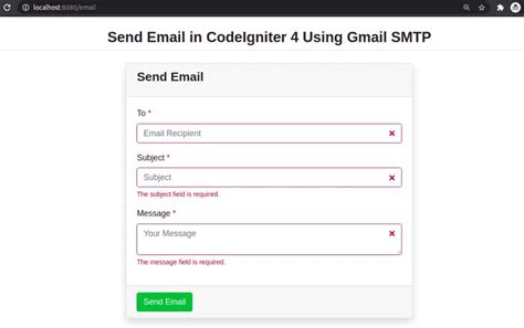 email validation codeigniter 4