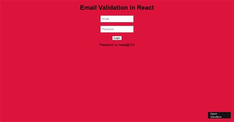 Email Validation In React Js Using Hooks