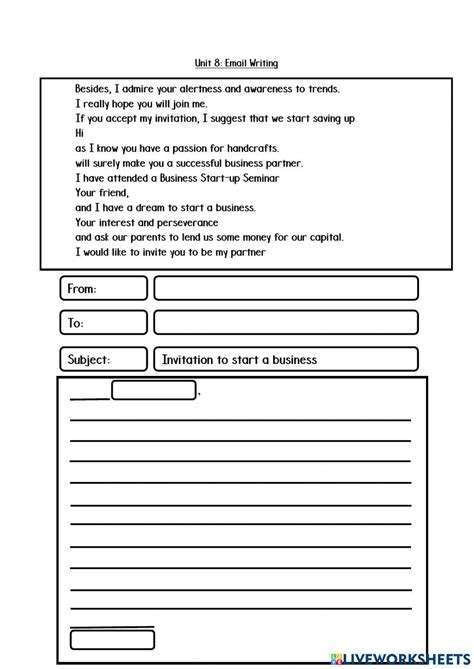 email writing questions with answers pdf class 10