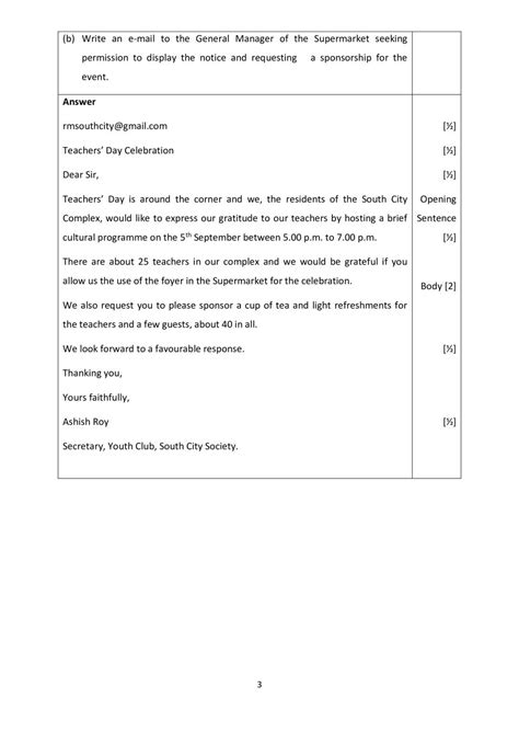 email writing topics for class 10 icse