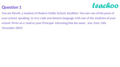 email writing topics for class 8 with answers icse