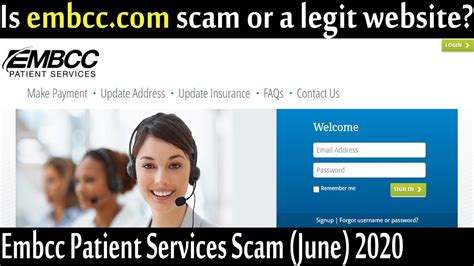 embcc patient services scam