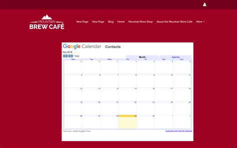 Embed Google Calendar In Website