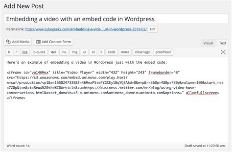 embed html file in wordpress