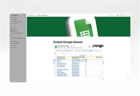embedding google sheets in notion