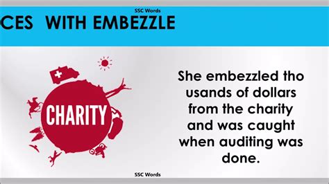 embezzle meaning in english