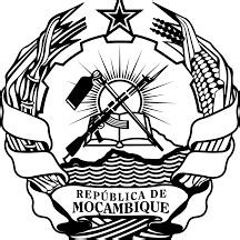 emblema de mocambique preto e branco