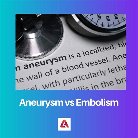 embolism and aneurysm difference