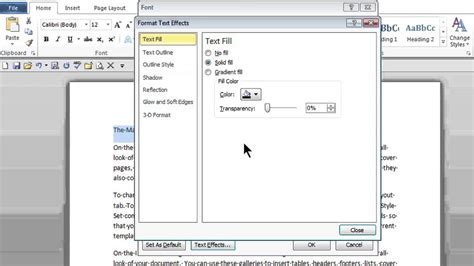 Emboss Effect In Word