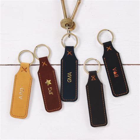 Emboss Leather Keyring