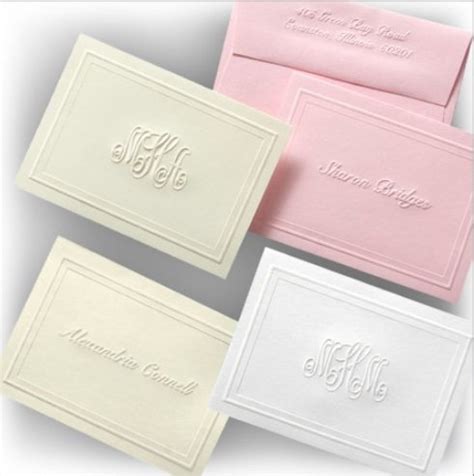 Embossed Note Cards