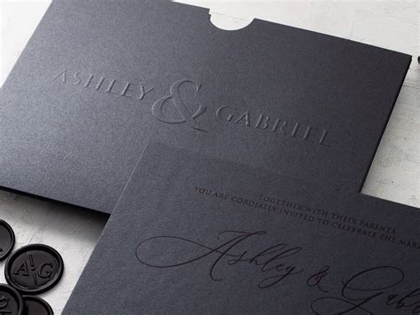 Embossed Printing Invitations