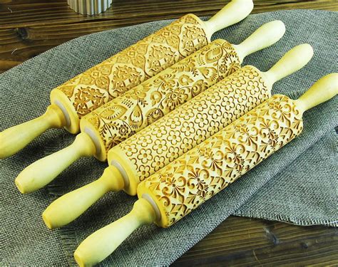 Embossed Rolling Pin Etsy