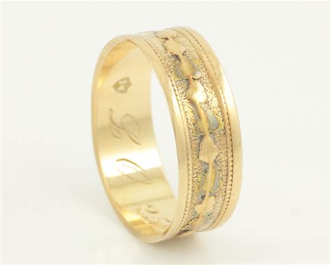 Embossed Wedding Band