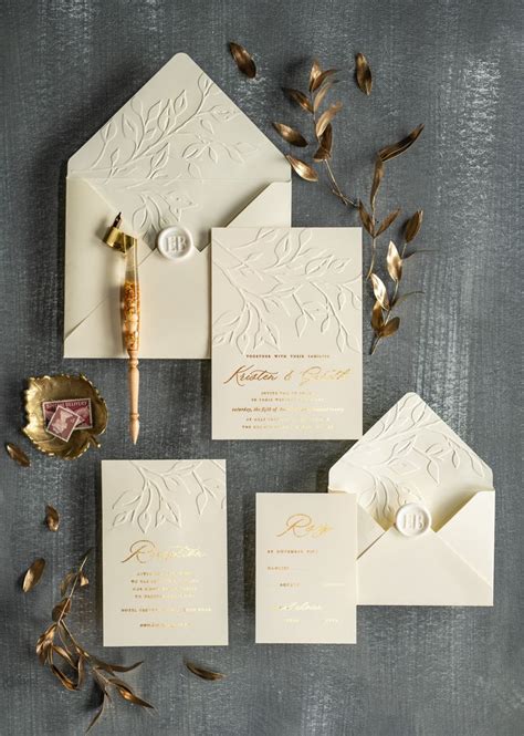 10+ Embossed Wedding Invitations
