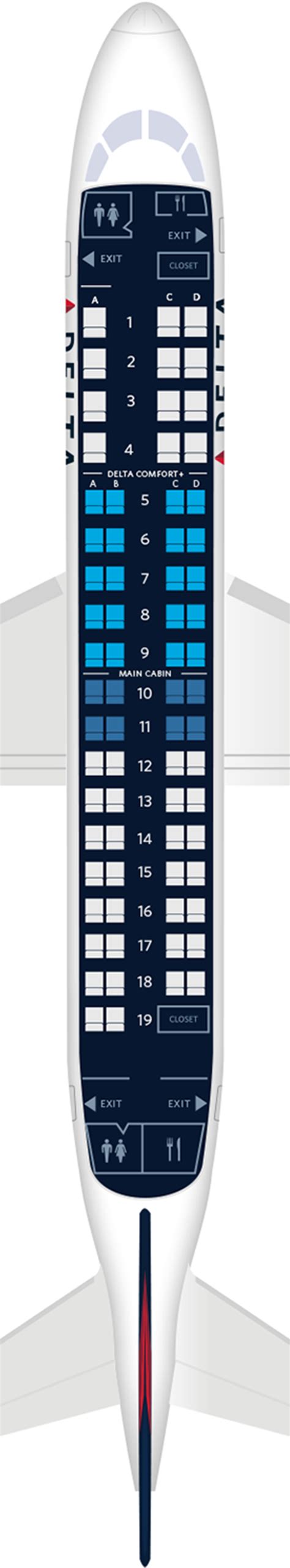 Embraer 175 Delta Seat Map