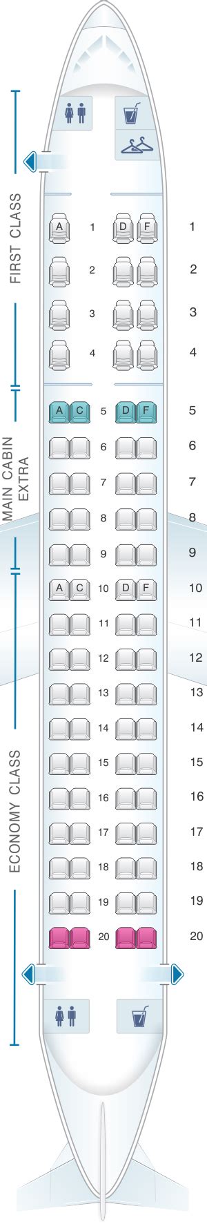 embraer erj 175 exit row seating chart