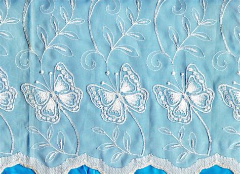 Embroidered Butterfly Border