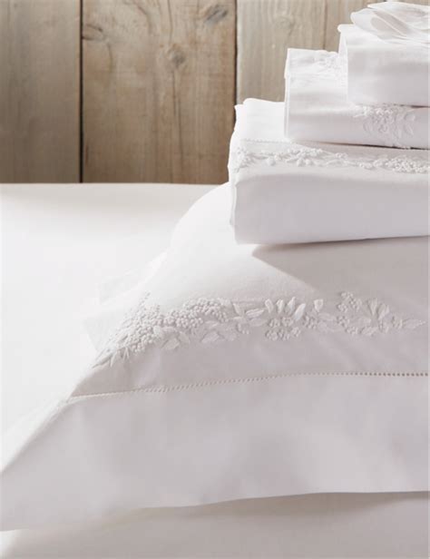 Embroidered Cotton Flat Sheets