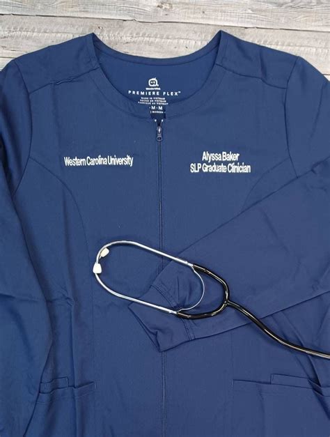 embroidered scrub jackets