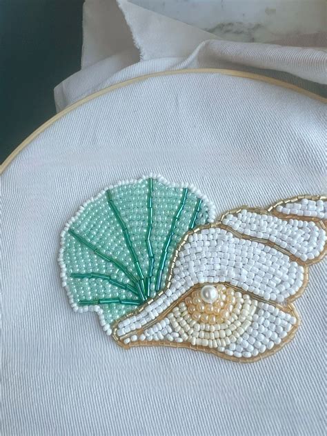 Embroidered Seashell