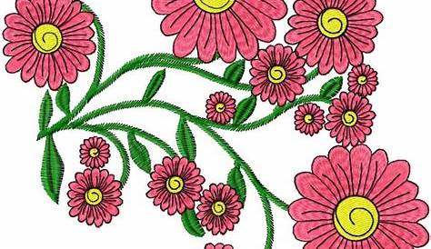 Embroidery Designs Flowers Free Flower Photo Stitch Design 44