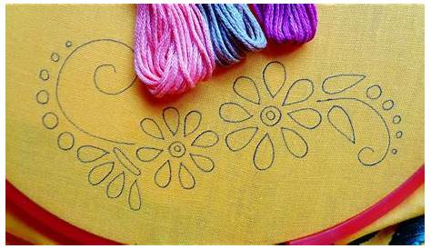 Beginner Hand Embroidery Pattern Bright Summer Meadow