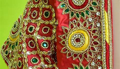 Embroidery Work Blouse Designs Images Indian Neck 30+ Latest