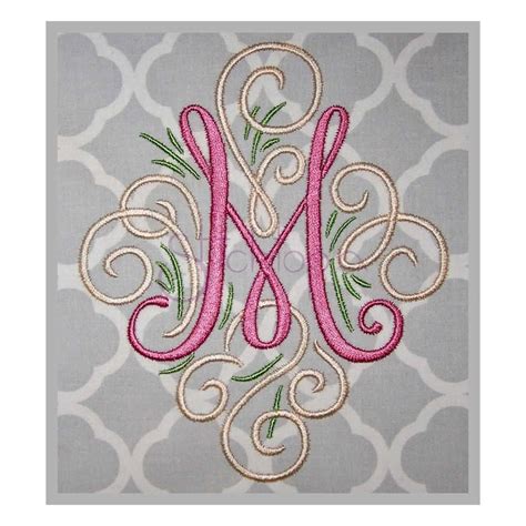Embroidery Monogram Font Design
