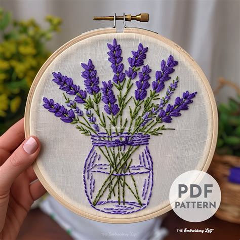 Embroidery Pattern Lavender