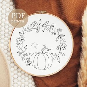 Embroidery Pattern Pumpkin