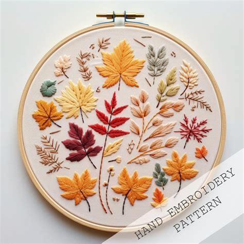 Embroidery Patterns Leaves