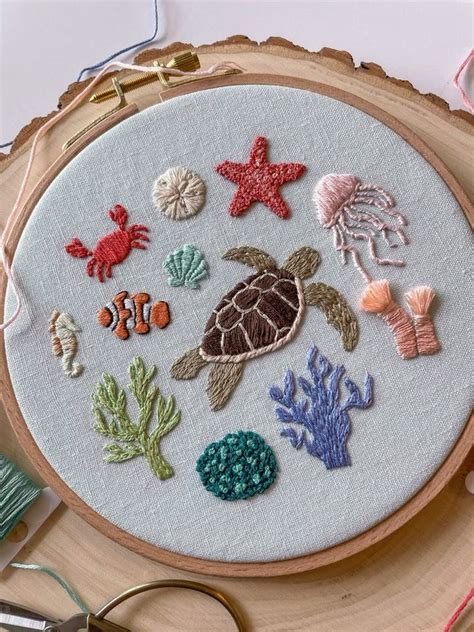 Embroidery Patterns Ocean