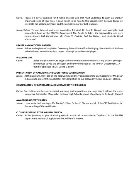 emcee script for closing program in school