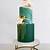 emerald green and gold cake ideas
