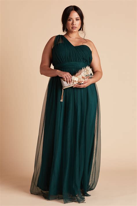 emerald green bridesmaid dresses plus size