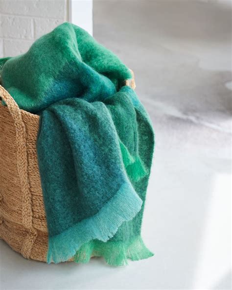 Emerald Green Mohair Throw