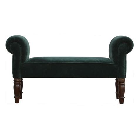 Emerald Green Upholstered Bench