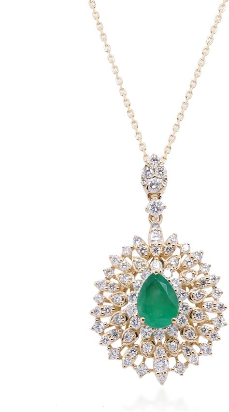 emerald necklace amazon